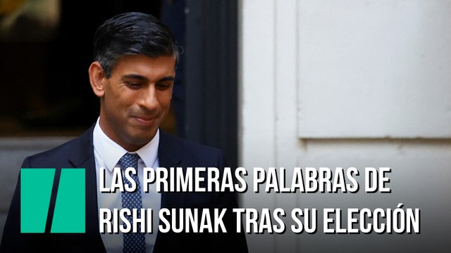 Rishi Sunak comparece por primera vez como líder del Partido Conservador y Primer Ministro de Reino Unido