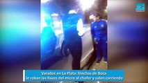 Varados en La Plata, hinchas de Boca le roban las llaves del micro al chofer y salen corriendo