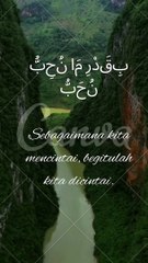 sebagaimana kita mencintai begitulah kita