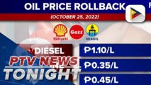 Oil firms to slash prices effective Oct. 25