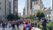 Maestros y mineros cooperativistas toman el centro de La Paz por distintas demandas ante el Gobierno 