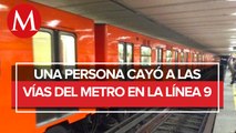Suspenden servicio de línea 9 del metro por persona que cayó a las vías