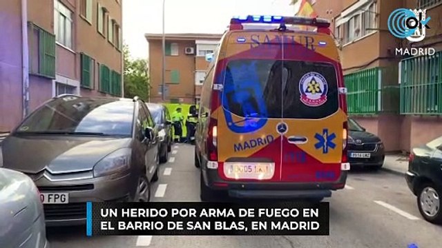 Un herido por arma de fuego en el barrio de San Blas, en Madrid