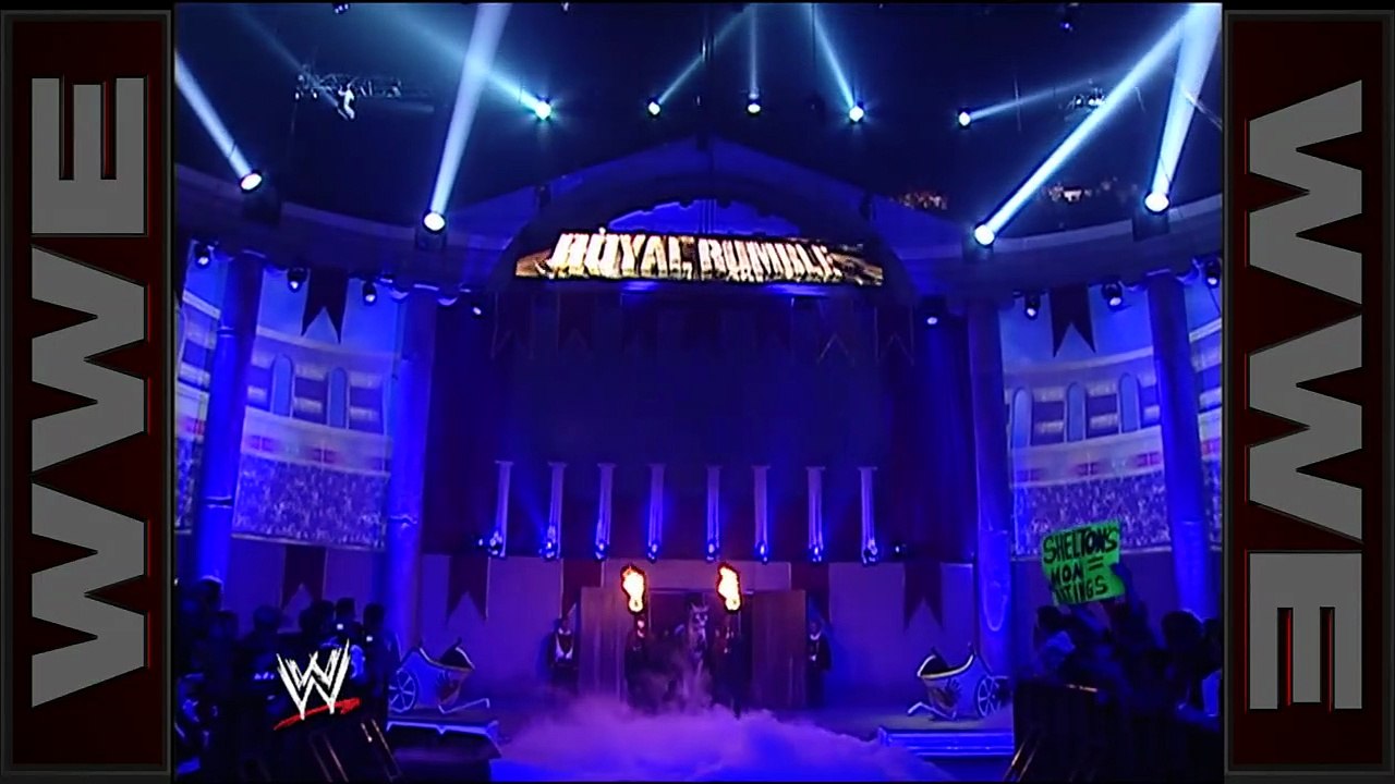 The Undertaker uses his powers to destroy the ring while Kurt Angle is in it_ Royal Rumble 2006(720P_HD)
