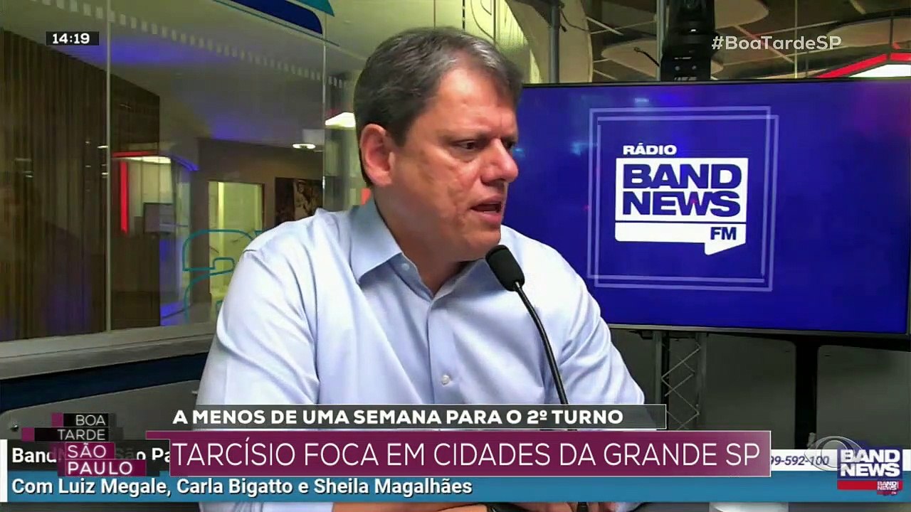 Tarcísio foca campanha em cidades da Grande São Paulo 24/10/2022 16:26:04