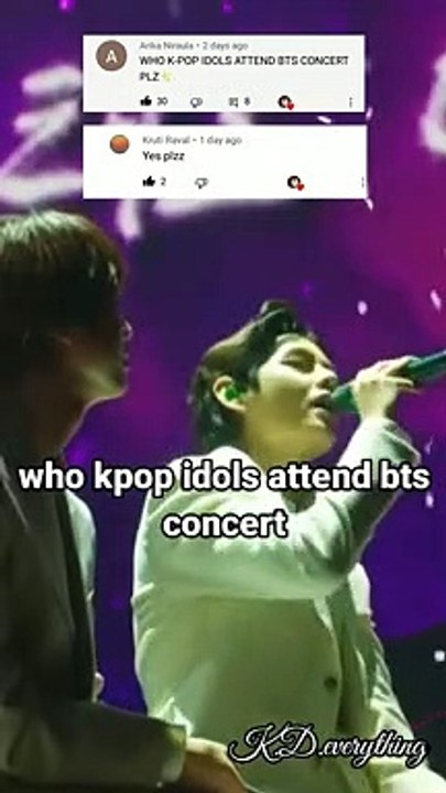 who kpop idols attend bts concert