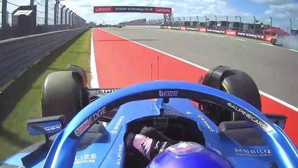 ¡Fernando Alonso y Lance Stroll chocan! - F1 Gran Premio de Estados Unidos 2022
