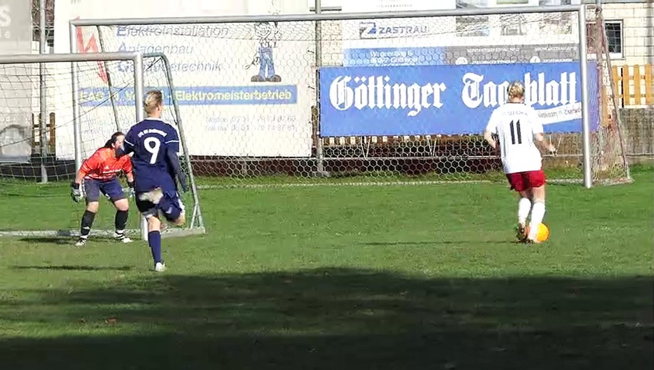 Das 1:1 für den FC Gleichen durch Jule Friedrichs gegen den VfL Olympia Duderstadt