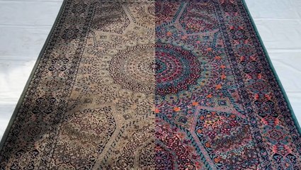 Persian-style rug gets first deep clean in 20 years