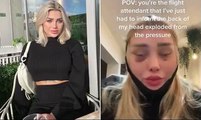 OnlyFans model goes viral after revealing how her 'head exploded' mid-flight - when stitches behind her ear popped open from air pressure following 'cat-eye' surgery in Turkey