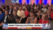 Kari Lake and Blake Masters addresses to the audience at the Hannity Town Hall in Scottsdale, AZ October 24,2022