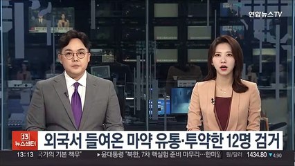 외국서 들여온 마약 유통·투약한 12명 검거