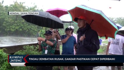 Tinjau Jembatan Rusak di Kendal, Ganjar Pastikan Cepat Diperbaiki