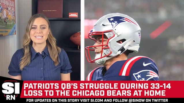 Struggles at Quarterback Cost Patriots in 33-14 'MNF' Loss to Bears