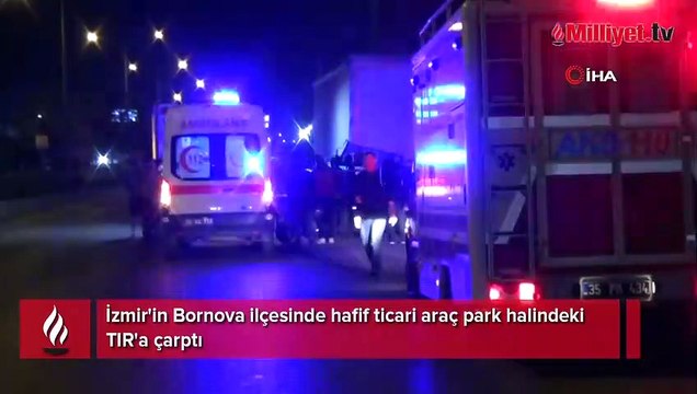 Hafif ticari araç park halindeki TIR'a çarptı: 1 ölü