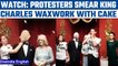 Just Stop Oil activists smear King Charles III waxwork with chocolate cake | Oneindia News*News