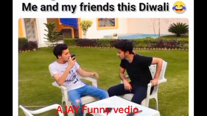 दिवाली की बम फोड़ funny vedio #funnyvedio