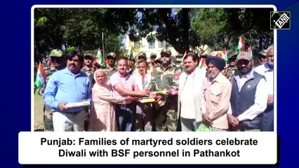 Punjab: Families of martyred soldiers celebrate Diwali with BSF personnel in Pathankot