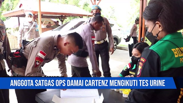 Tes Urine Dadakan, Pastikan Anggota Satgas Damai Cartenz Bebas Narkoba