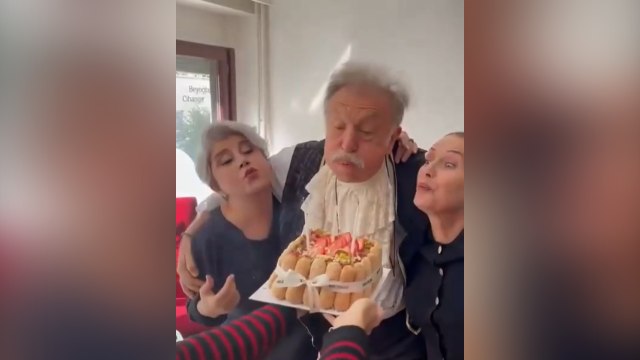 Camdaki Kız ekibinden Tamer Levent’e sette doğum günü kutlaması…