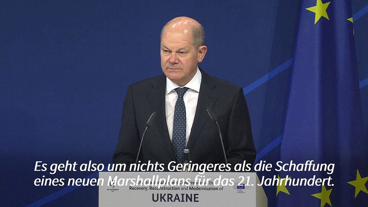 Scholz will einen 'neuen Marshallplan' für die Ukraine