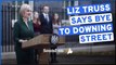 Liz Truss says goodbye to Downing Street