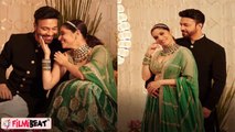 TV Actress Ankita Lokhande ने पति Vicky के साथ मनाई अपनी पहली Diwali,Royal Look में नजर आईं Actress