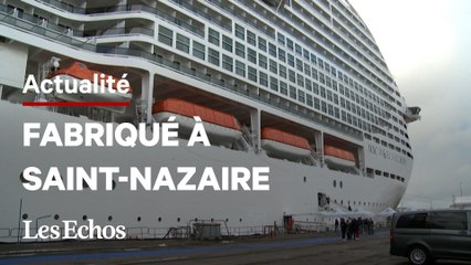 Les images du premier paquebot propulsé au gaz fabriqué en France