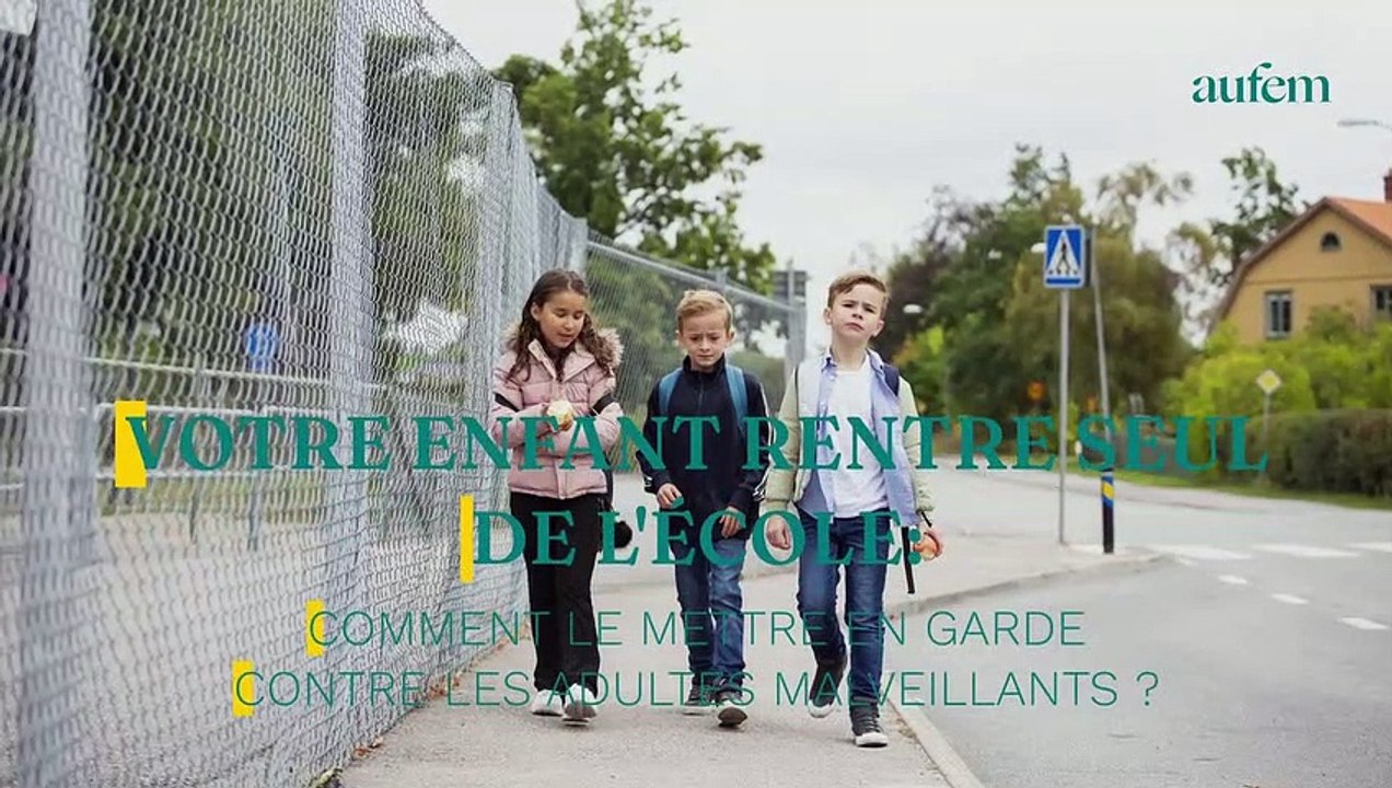 Votre enfant rentre seul de l'école : comment le mettre en garde contre les adultes malveillants ?