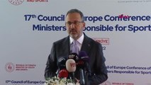 SPOR Bakan Kasapoğlu, Avrupa Konseyi 17. Spordan Sorumlu Bakanlar Konferansı'nda açıklamalarda bulundu