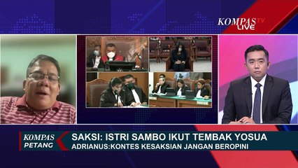 Saksi Bilang Istri Ferdy Sambo Ikut Tembak Brigadir J, Kriminolog: Kesaksian Jangan Berupa Opini