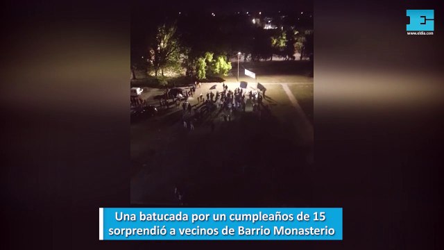 Una batucada por un cumpleaños de 15 sorprendió a vecinos de Barrio Monasterio