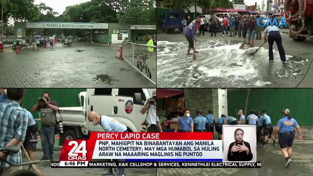 PNP, mahigpit na binabantayan ang Manila North Cemetery; may mga humabol sa huling araw na maaaring maglinis ng puntod | 24 Oras