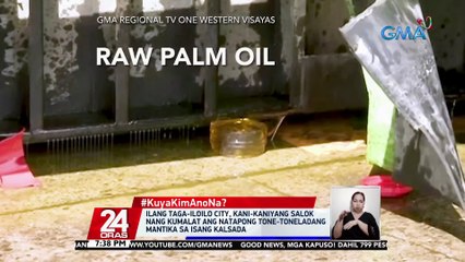 #KuyaKimAnoNa?: Ilang taga-Iloilo City, kani-kaniyang salok nang kumalat ang natapong tone-toneladang mantika sa isang kalsada | 24 Oras