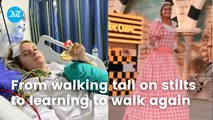 From walking tall on stilts to learning to walk again