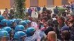 Carica a freddo della polizia su studenti antifascisti alla Sapienza. Il giorno dell'insediamento del govermo Meloni.