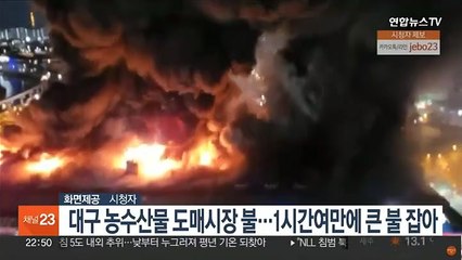 대구 농수산물 도매시장 불…1시간여만에 큰 불 잡아
