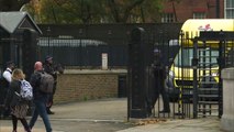 Removals van leaves Downing Street