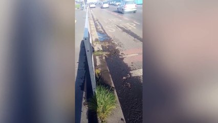 Raw sewage coming up out of the drains in Morecambe