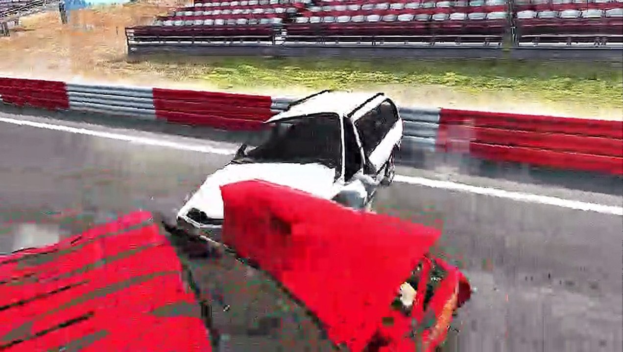 Slightly offset frontal crashes beang