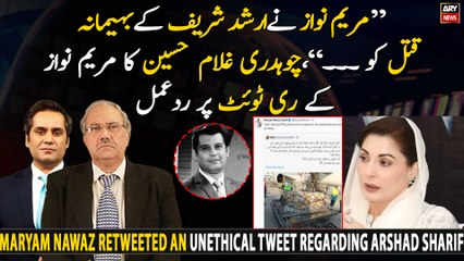 Chaudhry Ghulam Hussain comments on Maryam Nawaz's retweet