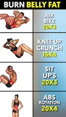 These 4 exercises will melt the fat off your stomach  #shorts