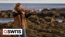 Descendant of Sir Ernest Shackleton composes music on a violin made from the Antarctic explorer's floorboards