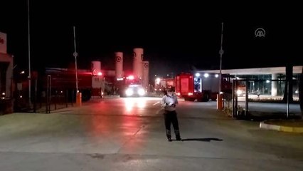 Tüp dolum merkezinde çıkan yangın söndürüldü