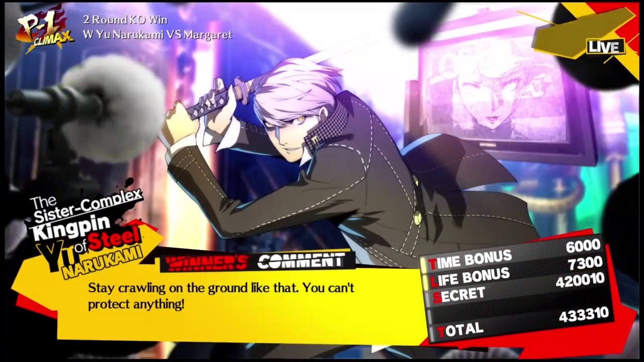 Score Attack - Shadow Yu Narukami - Hardest - Course B - Persona 4 Arena Ultimax 2.5