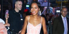 Kerry Washington Embodied the Balletcore Trend In a Pastel Orange Dress and Sheer Corset