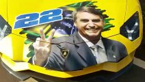 Cascavelense adesiva Lamborghini Aventador em homenagem ao Bolsonaro, carro avaliado em R$ 4,5 milhões
