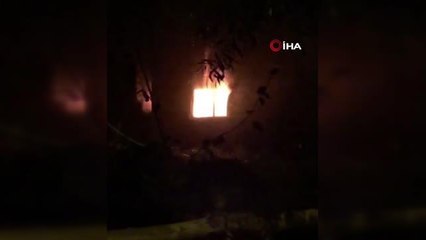 Alevlere teslim olan ev kullanılmaz hale geldi