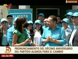 Partido Alianza para el Cambio realizan actividades por el arribo de su 10° aniversario