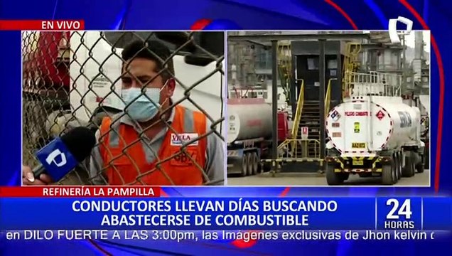Conductores llevan días buscando abastecerse de combustible en Refinería La Pampilla